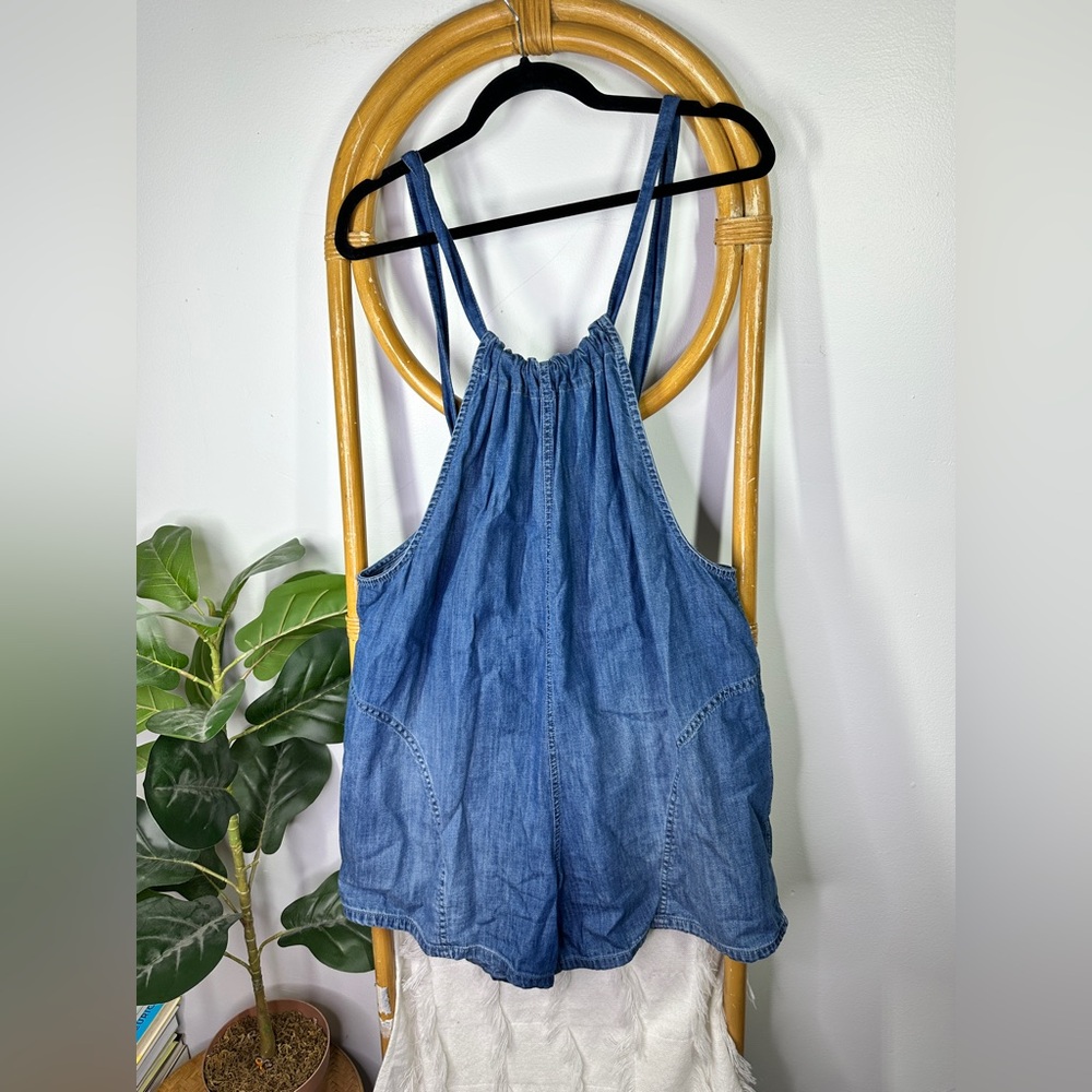 Free People Blue Denim Romper Jumper - Picture 4 of 7